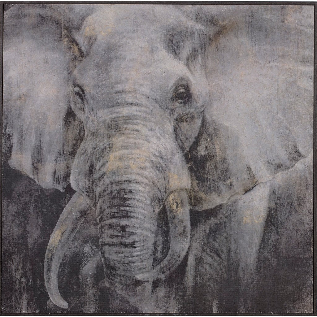 Nature's Architects Elephants at Dusk Wall Art 100 x 100cms