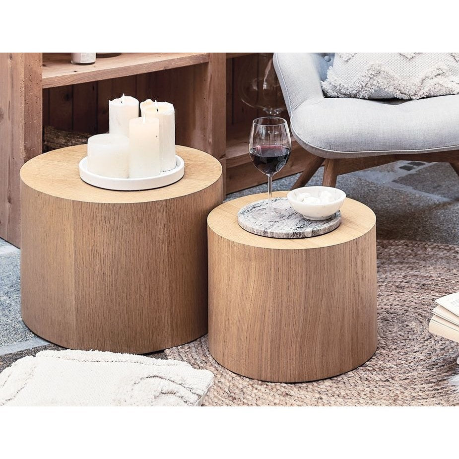 Nature's Nesting Stump Coffee Table Set (Available in 3 Colors)