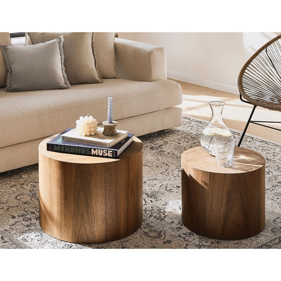 Nature's Nesting Stump Coffee Table Set (Available in 3 Colors)