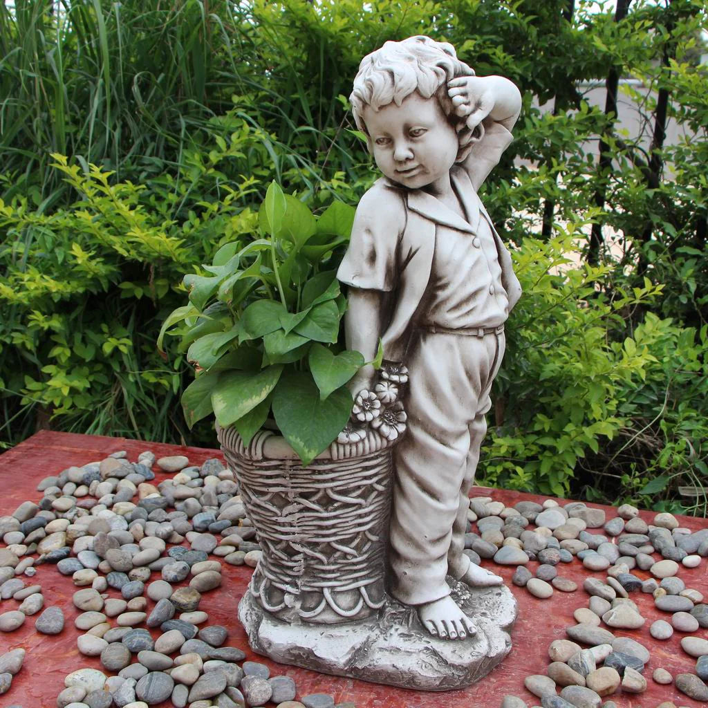 Nature's Nurture Boy Garden Sculpture Planter