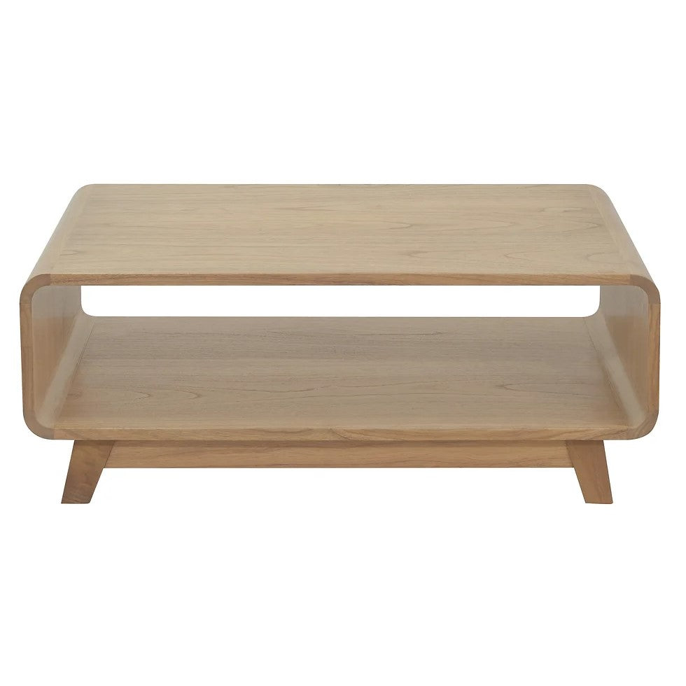 Nature's Touch Simple Wooden Coffee Table - Natural