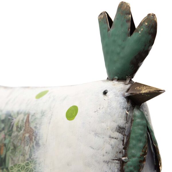 Natures Art' Chook With Polka Dots Garden Statue