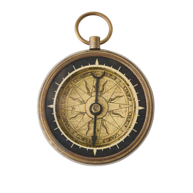 Navigation Way Brass North Compass