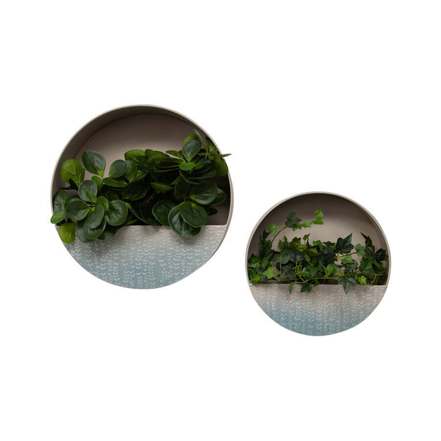 Nested Leaf Stem Wall Planters Set of 2