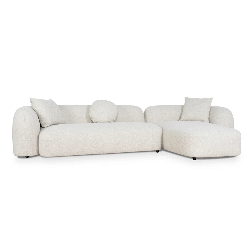 Neutral Elegance 3-Seater Right Chaise Sofa - Beige