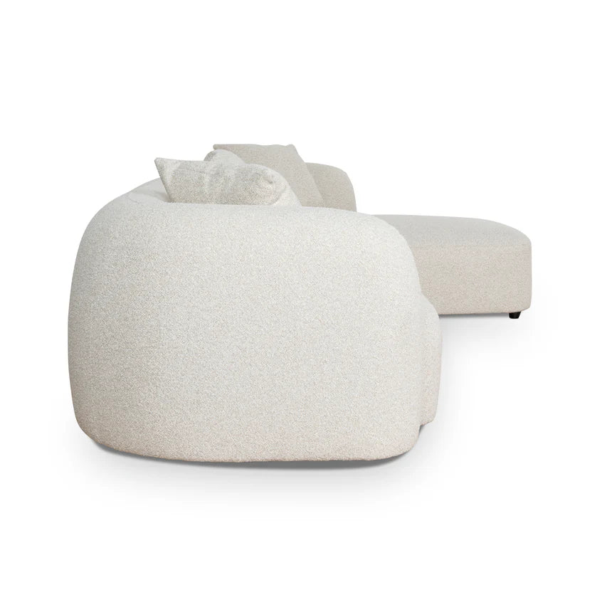 Neutral Elegance 3-Seater Right Chaise Sofa - Beige