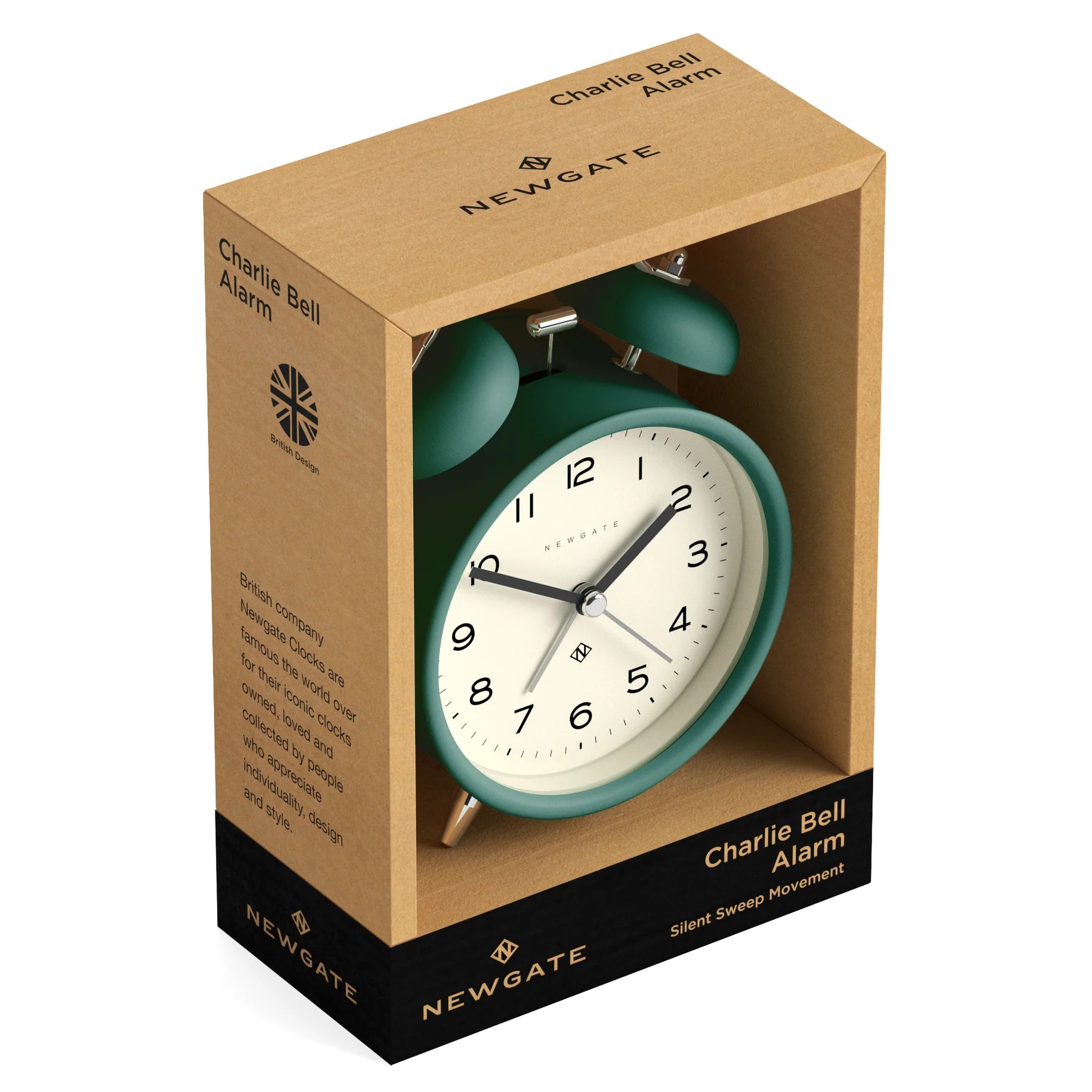 Newgate Charlie Bell Alarm Clock - Available in 3 Colors