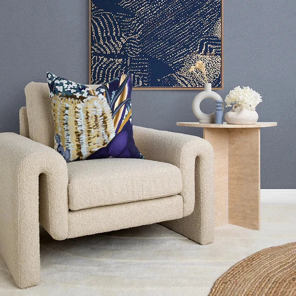 Nightfall Linen Cushion with Feather Insert - 50X50cms