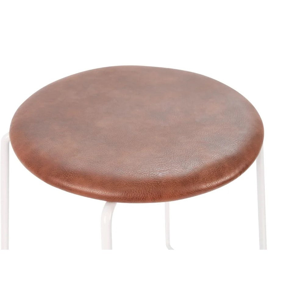 Noir Comfort White Base High Stool 67cms - (Available in 4 Colors)