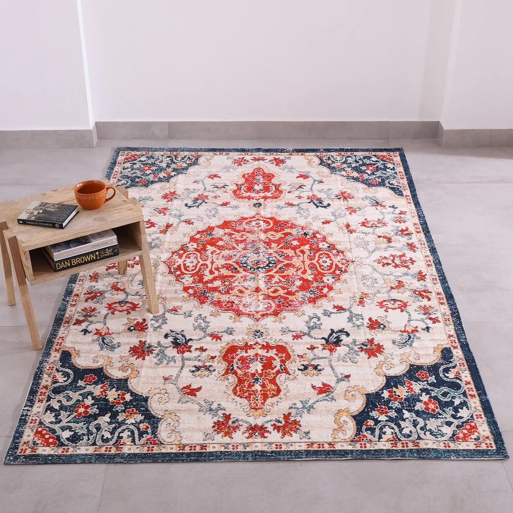 Nomadic Threads Cotton & Wool Boho Rug
