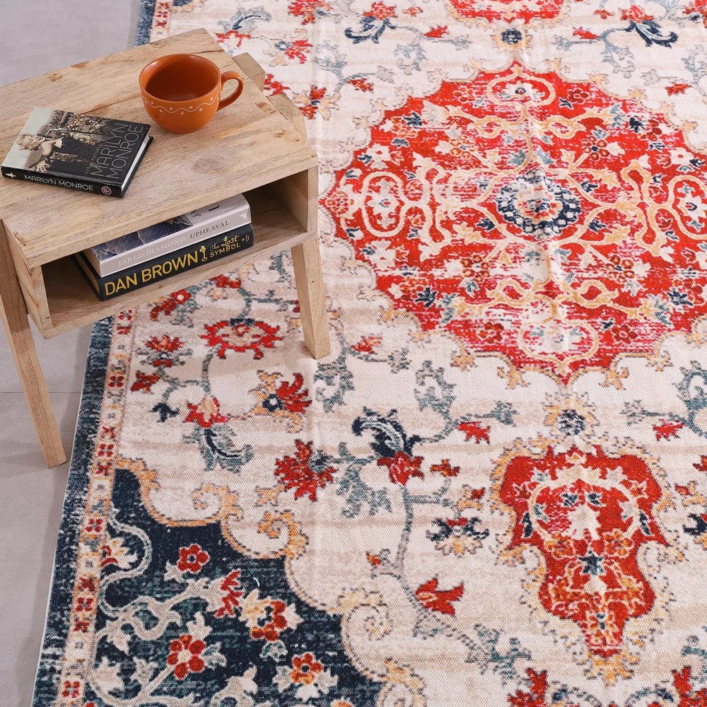 Nomadic Threads Cotton & Wool Boho Rug
