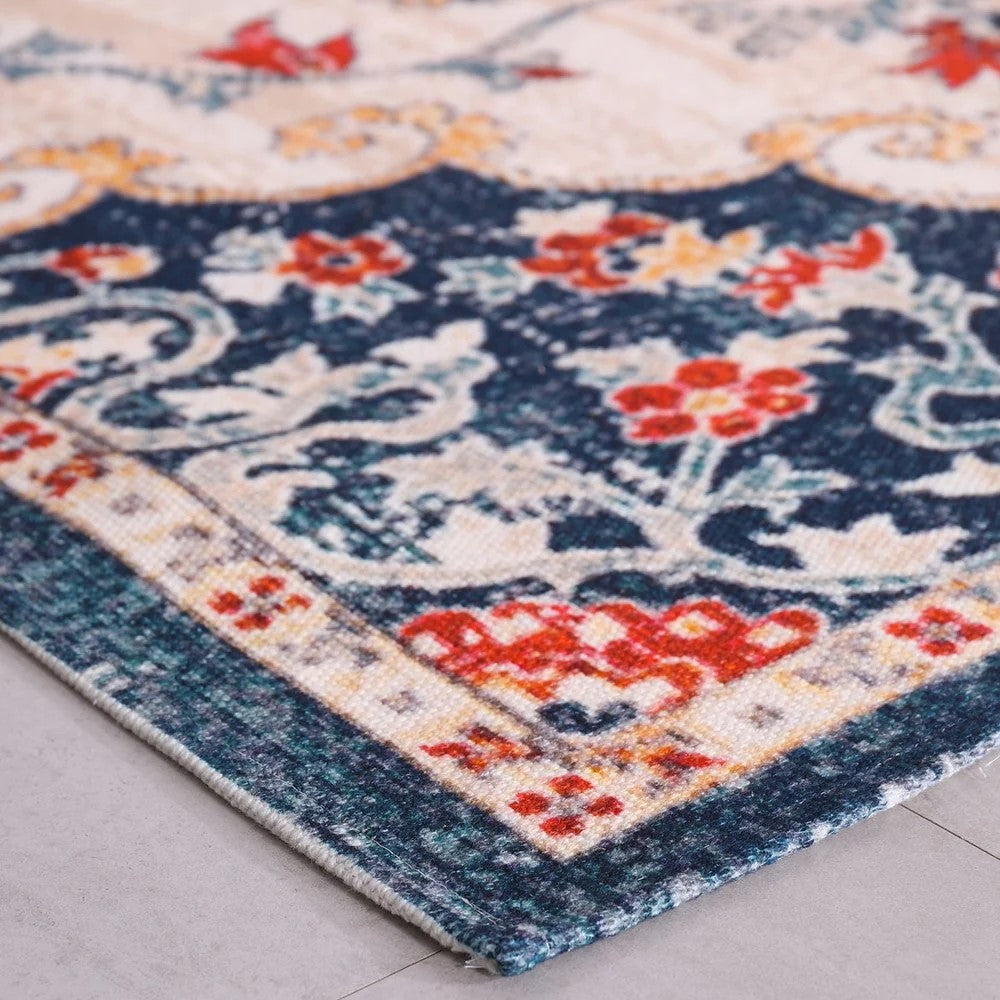 Nomadic Threads Cotton & Wool Boho Rug