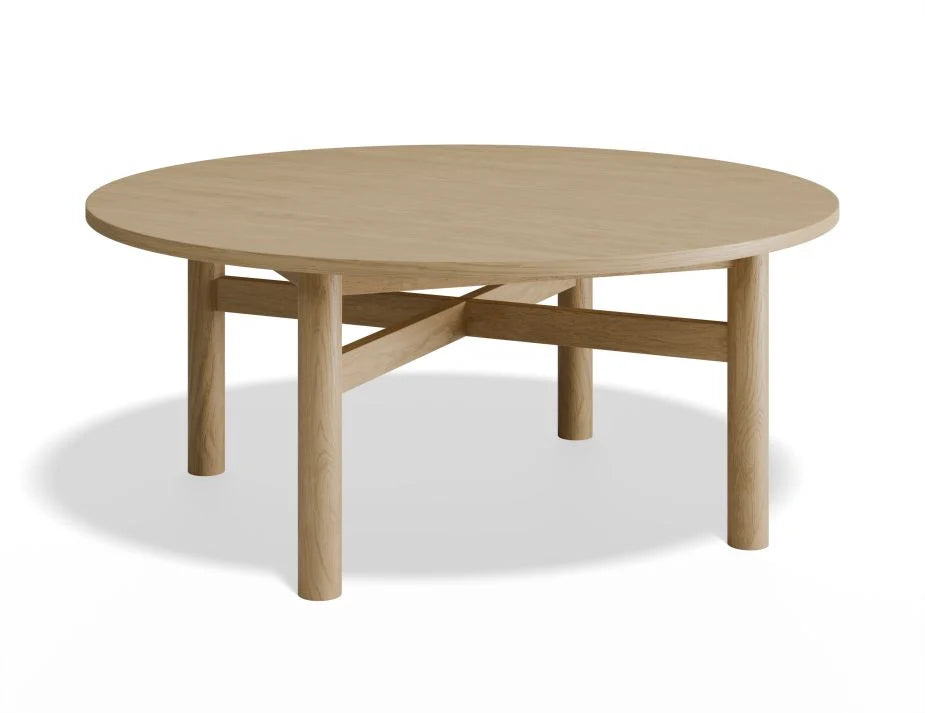 Nordica Round Side Table - Solid Oak - 96cms Diameter