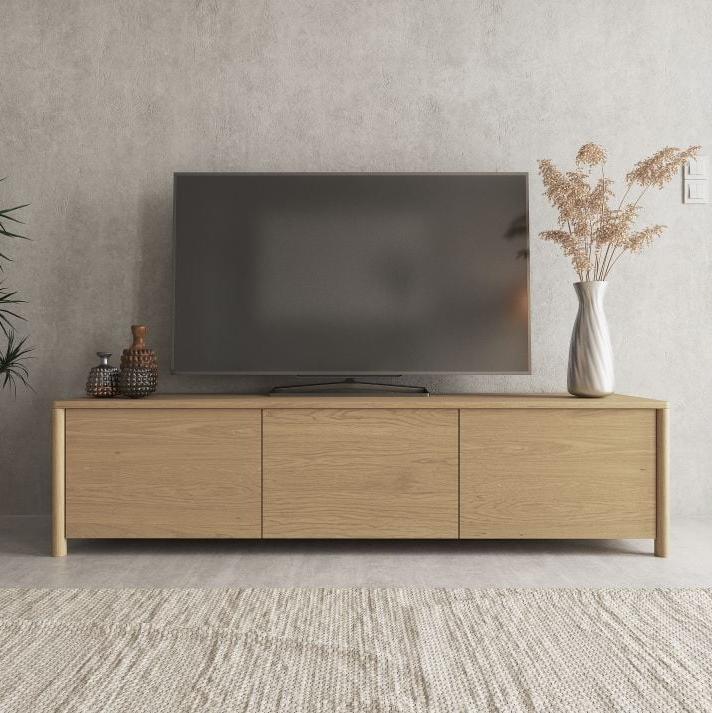 Nordica Wooden TV Unit in Solid Oak - 180cms