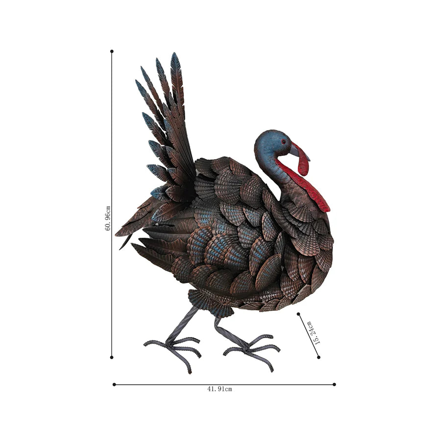 Northlight Sitting Turkey Metal Wall Art