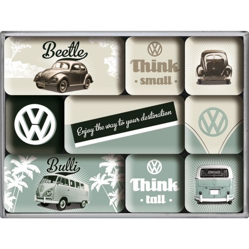 Nostalgic-Art 9pc Fridge Magnet Set Beetle & Bulli
