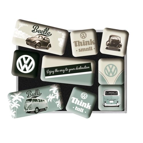 Nostalgic-Art 9pc Fridge Magnet Set Beetle & Bulli