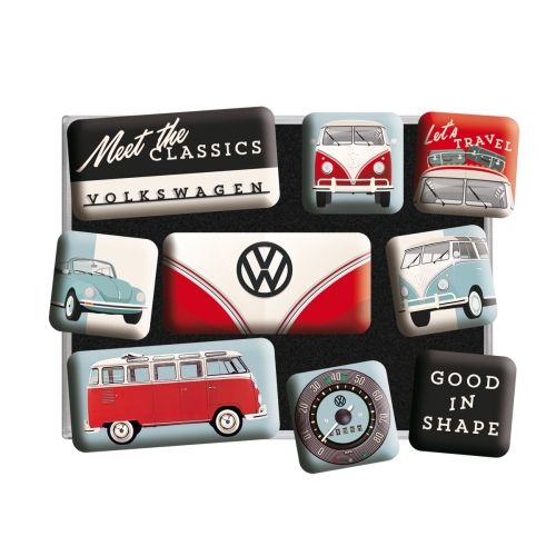 Nostalgic-Art 9pc Fridge Magnet Set VW - Meet the Classics