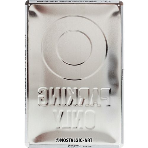 Nostalgic-Art BMW Parking Only White 20 x 30cm Sign Board