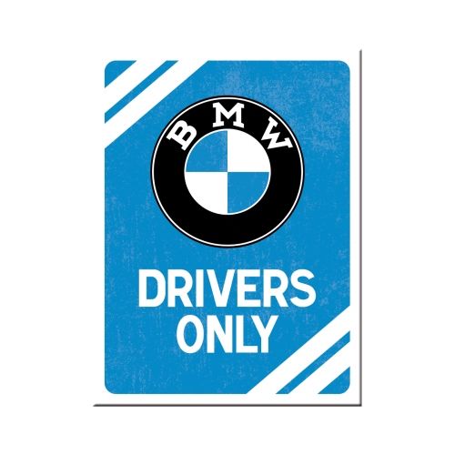 Nostalgic-Art Fridge Magnet BMW Drivers Only Blue 6x8cms