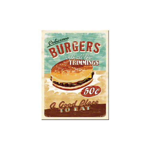 Nostalgic-Art Fridge Magnet Burgers 6x8cms