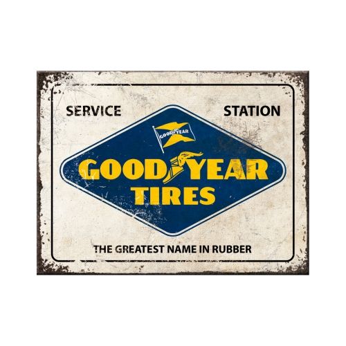 Nostalgic-Art Fridge Magnet Goodyear Logo White 6x8cms