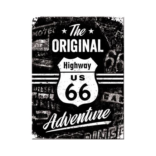 Nostalgic-Art Fridge Magnet Route 66 Original Adventure 6x8cms