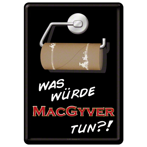 Nostalgic-Art Metal Postcard MacGyver 10 x 14cms