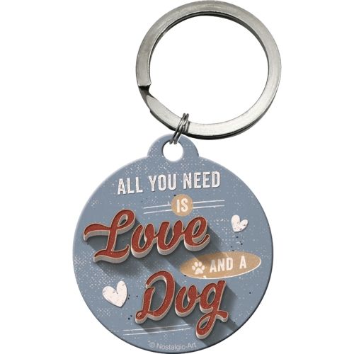 Nostalgic-Art Round Love Dog - Keyring