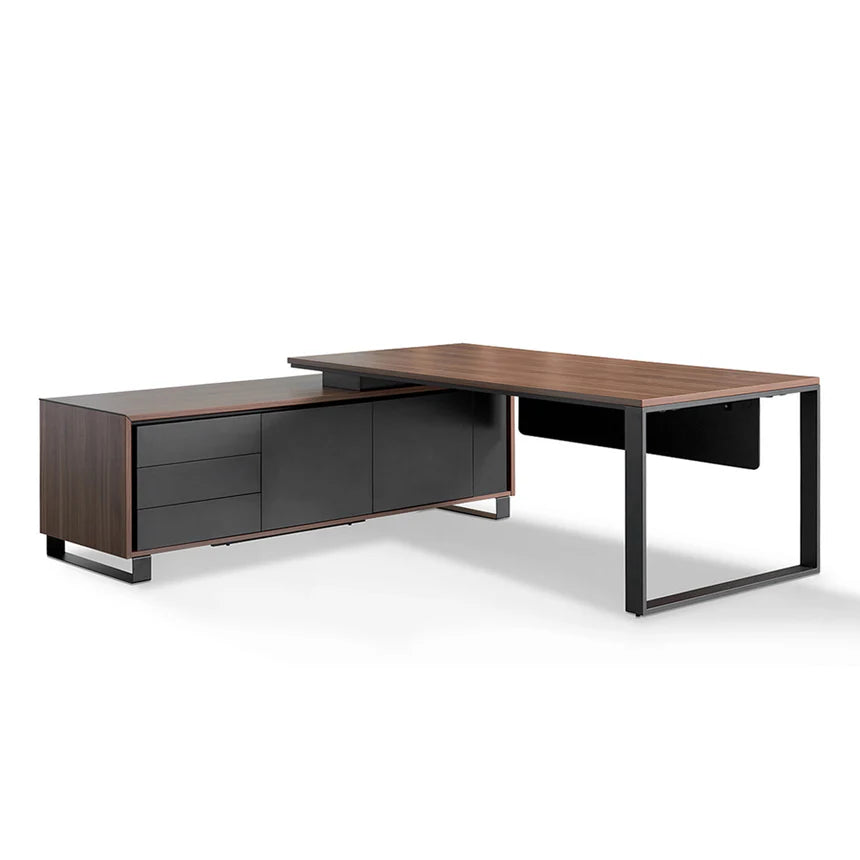 Office Space Left Return Office Desk - Walnut