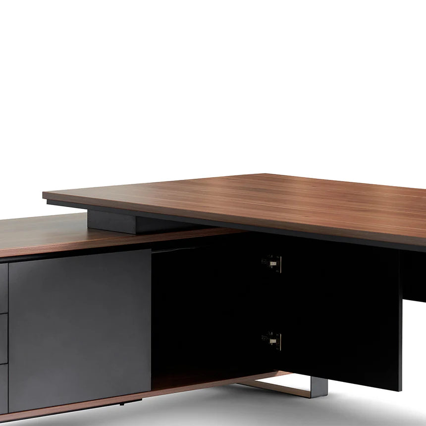 Office Space Left Return Office Desk - Walnut