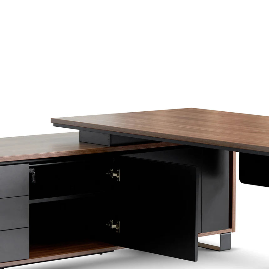 Office Space Left Return Office Desk - Walnut