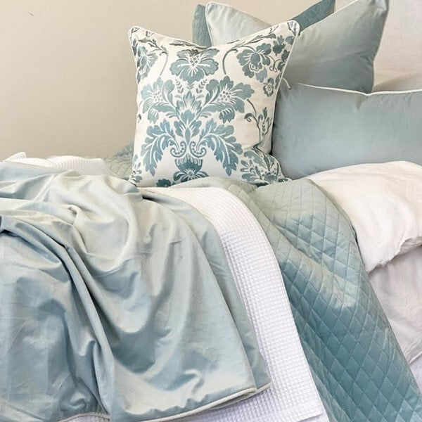 Olivia Cotton 50x50cm Cushion Cover - Baby Blue