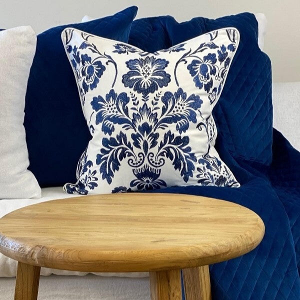 Olivia Cotton 50x50cm Cushion Cover - Navy