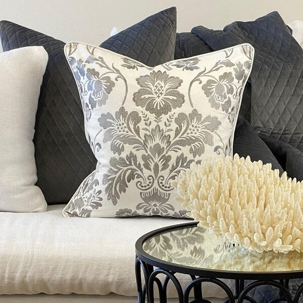 Olivia Cotton 50x50cm Cushion Cover - Grey