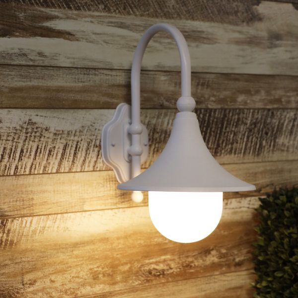 Opal Acrylic Aluminium Outdoor Wall Light (Available in 2 Colors)