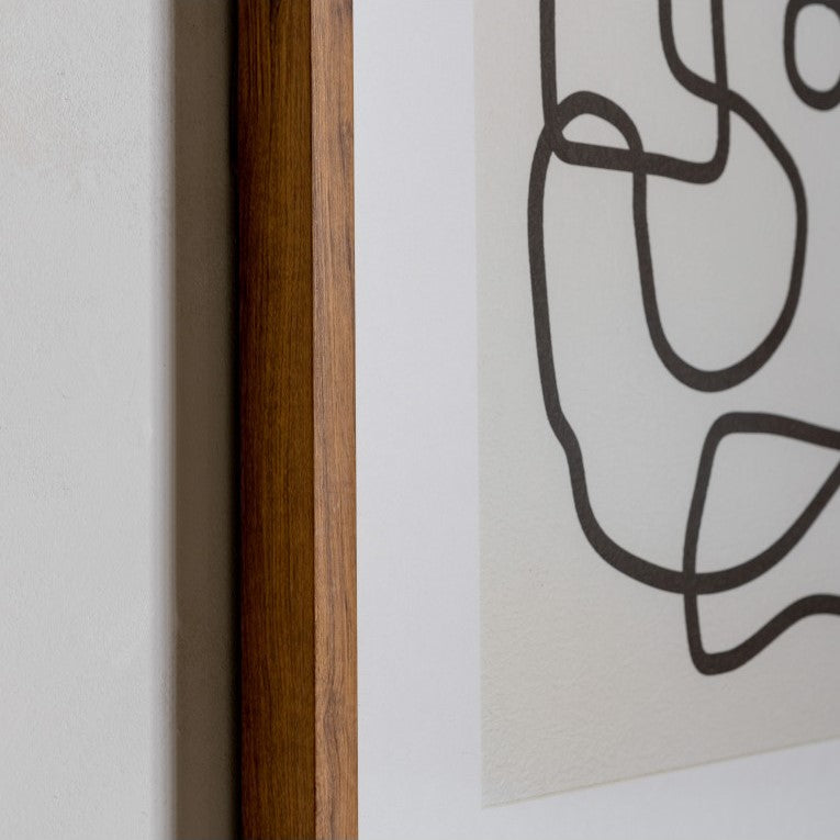 Opposites Attract Black and White Line Drawing Art