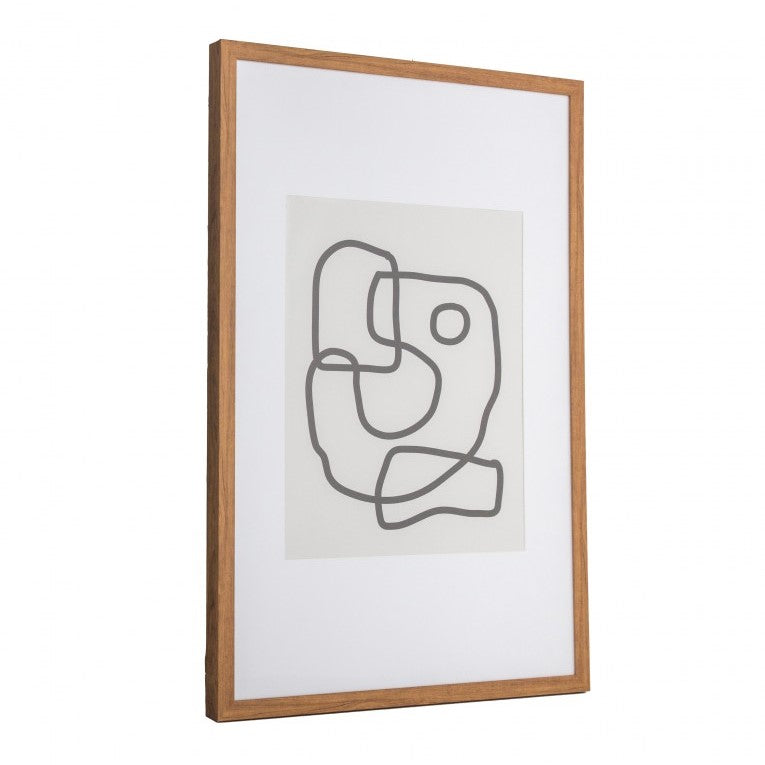 Opposites Attract Black and White Line Drawing Art