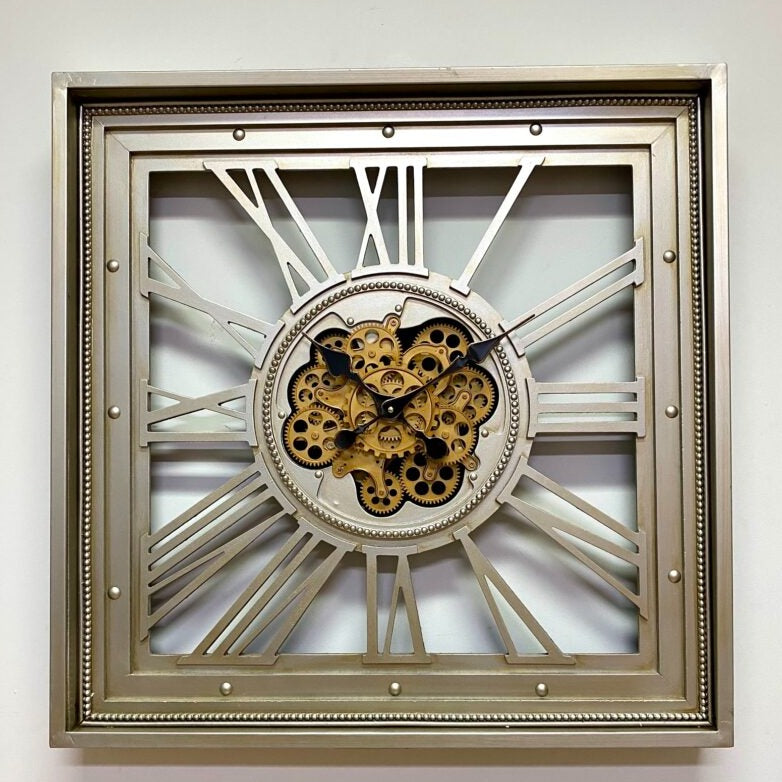 Opulent Metal Gears Wall Clock 79cms