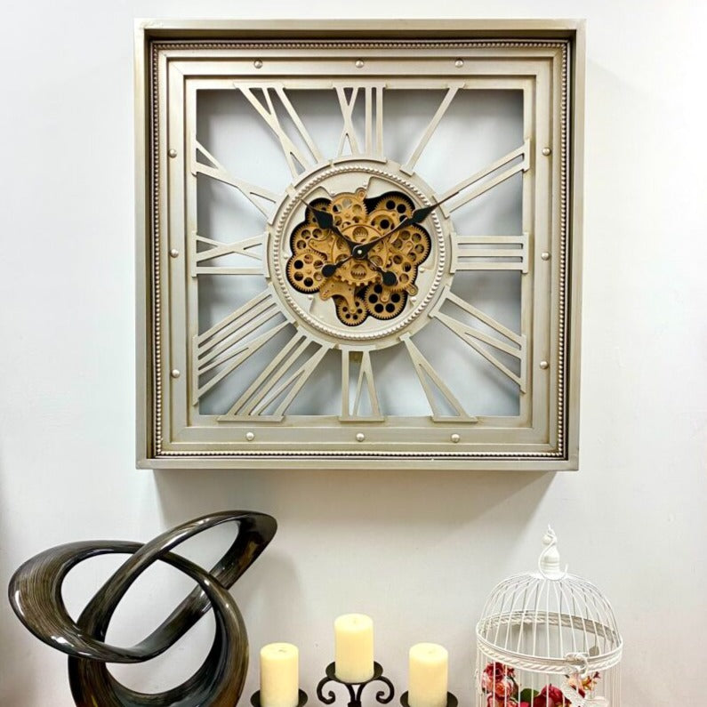 Opulent Metal Gears Wall Clock 79cms