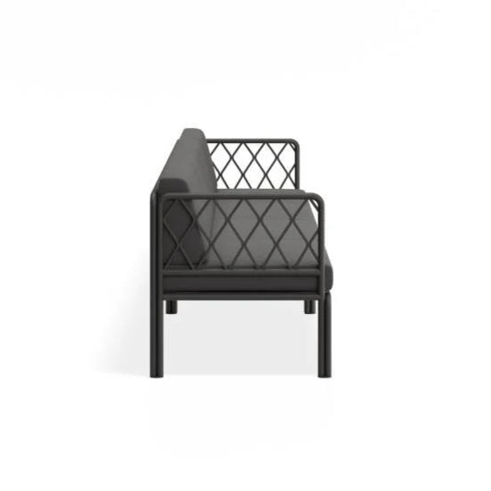 Outdoor Black 4-Seater Sofa - Granite Grey