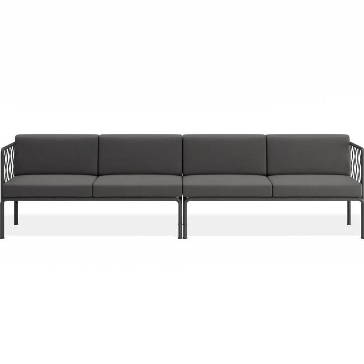 Outdoor Black 4-Seater Sofa - Granite Grey