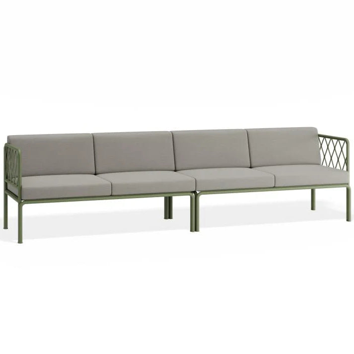 Outdoor Green 4-Seater Sofa - Sandy Grey
