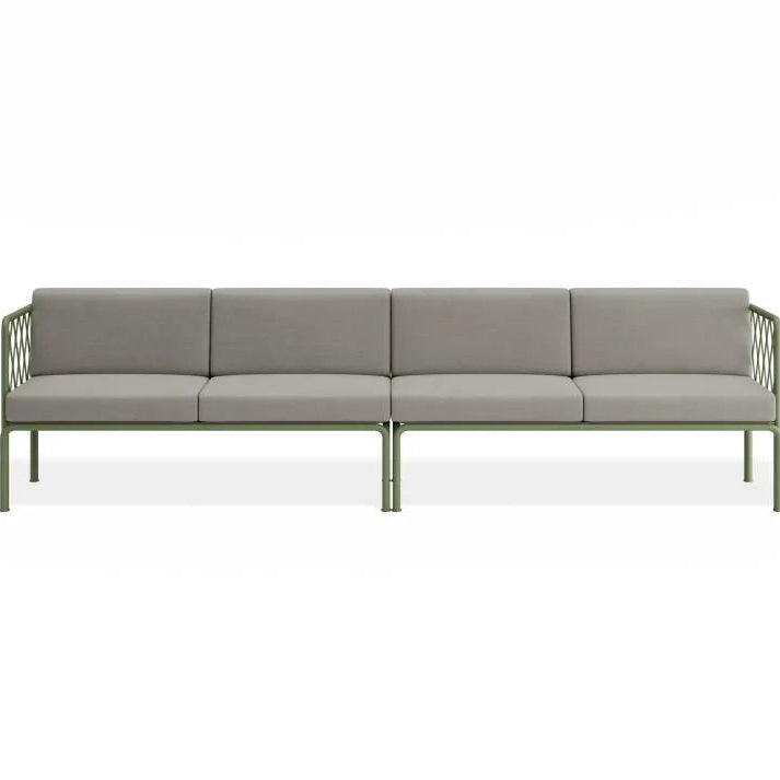 Outdoor Green 4-Seater Sofa - Sandy Grey