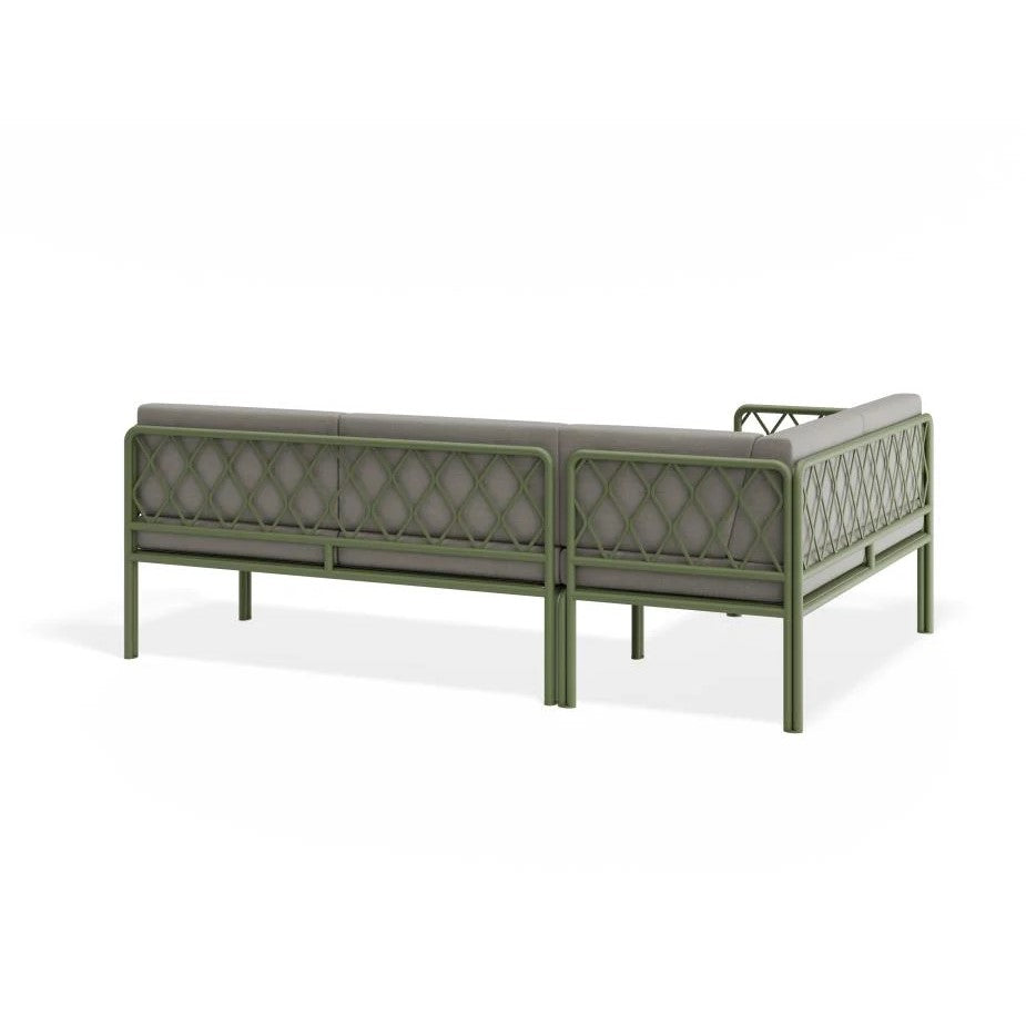 Outdoor Green Left Corner Sofa - Granite Grey