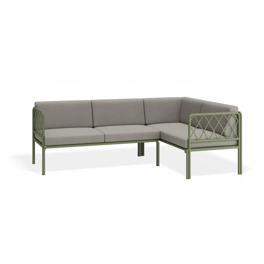 Outdoor Green Right Corner Sofa - Sandy Grey