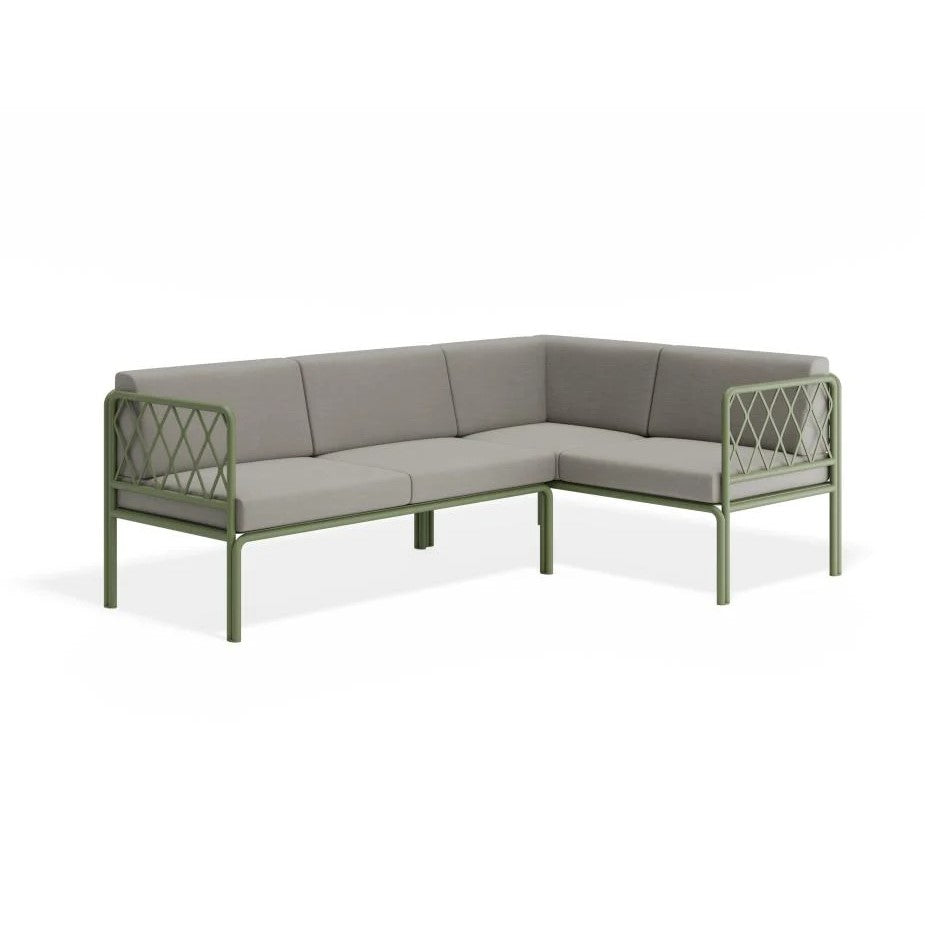 Outdoor Green Right Corner Sofa - Sandy Grey
