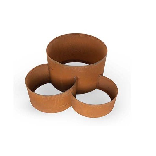 Outdoor Rustic Metal Cylindrical Nesting Drums Set of 3