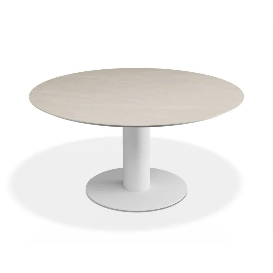 Outdoor Alabaster Ceramic Top Dining Table - 150cms