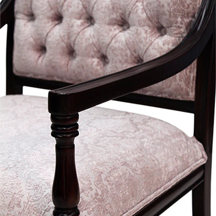 Oxford Brocade Designer Wooden Cushioned Armchair